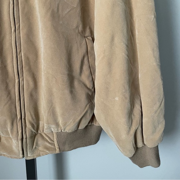 Vintage USA Bomber Jacket Tan By Oscar Sports USA Men’s Plus Size 2XL - Picture 6 of 9